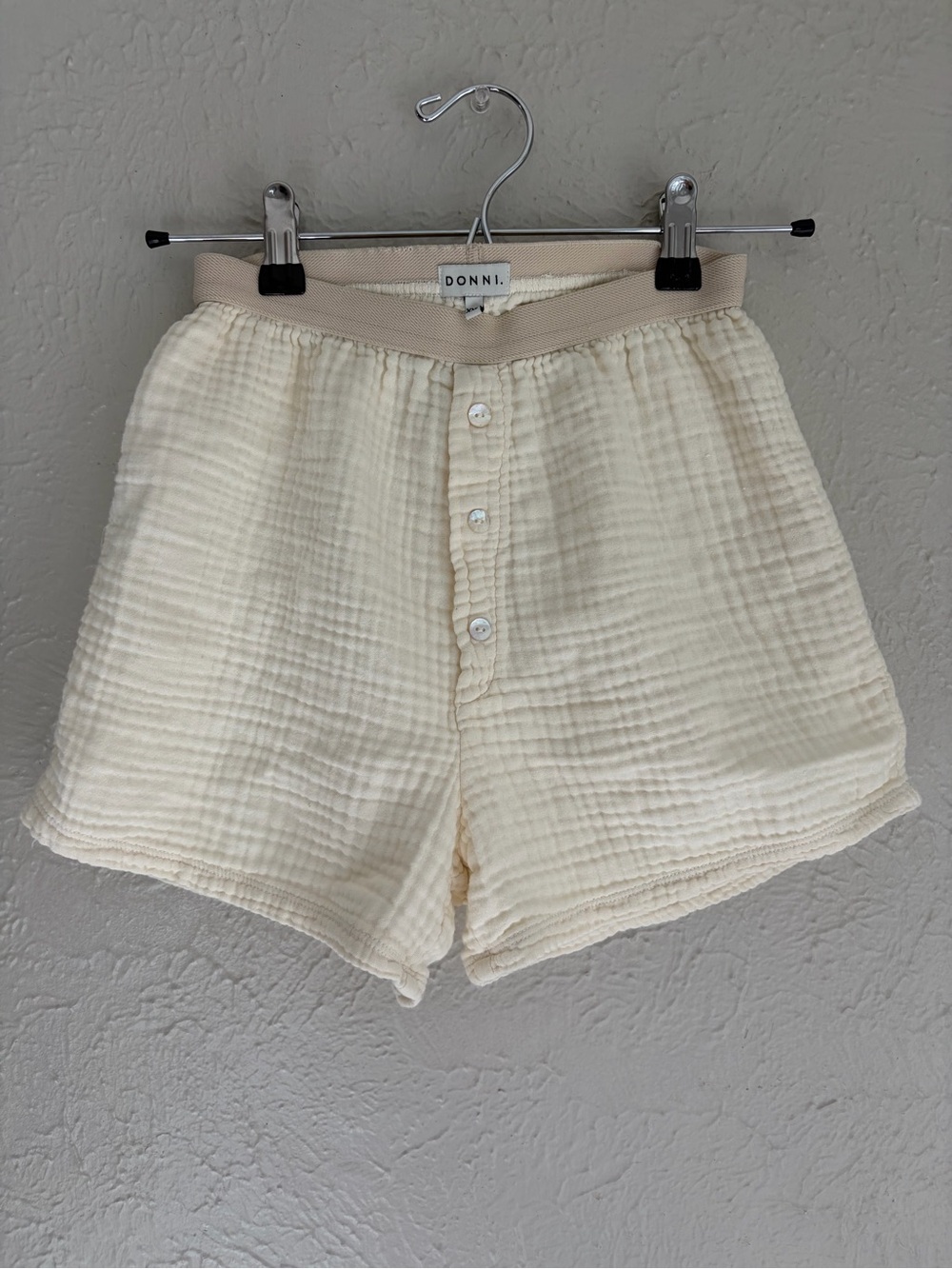 DONNI. Cream Bubble Boxer